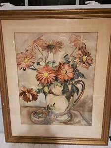 De colección Paul Immel Shasta Daisy's & Currants Auténtico Original 1896-1964 Firmado - Imagen 1 de 8