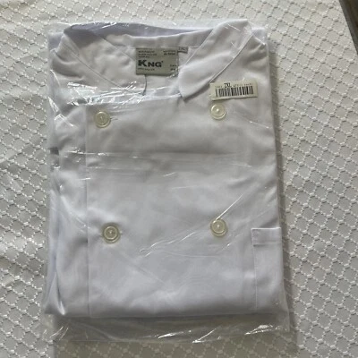 KNG-Chef Coat 3/4 Sleeve Chef Jacket Restaurant Kitchen Cooking Top Sz 2XL - Image 1 of 4