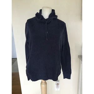 Lauren Ralph Lauren Womens Mock Neck Waffle Knit Sweater Navy Blue Size L - Picture 1 of 5
