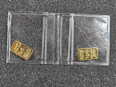 🌟(2) 1 g  .9999 Gold Sunshine Minting Bullion Bars. 2 GRAMS TOTAL - Image 1 of 3