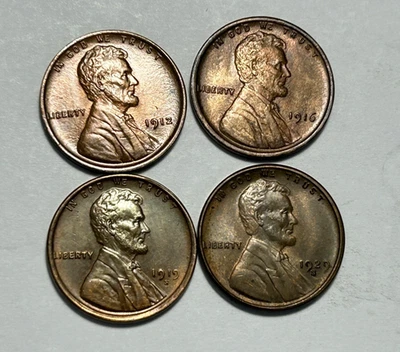 1912 BU, 1916 BU, 1919 S AU DETAILS AND 1929 S AU-BU LINCOLN CENT - Image 1 of 2