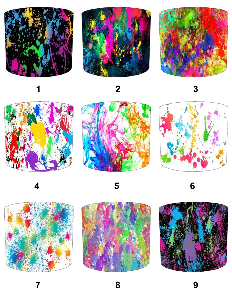 Paint Splatter Graffiti Ceiling Lampshade Table Lamp shades Pendant lampshades - Image 1 of 1