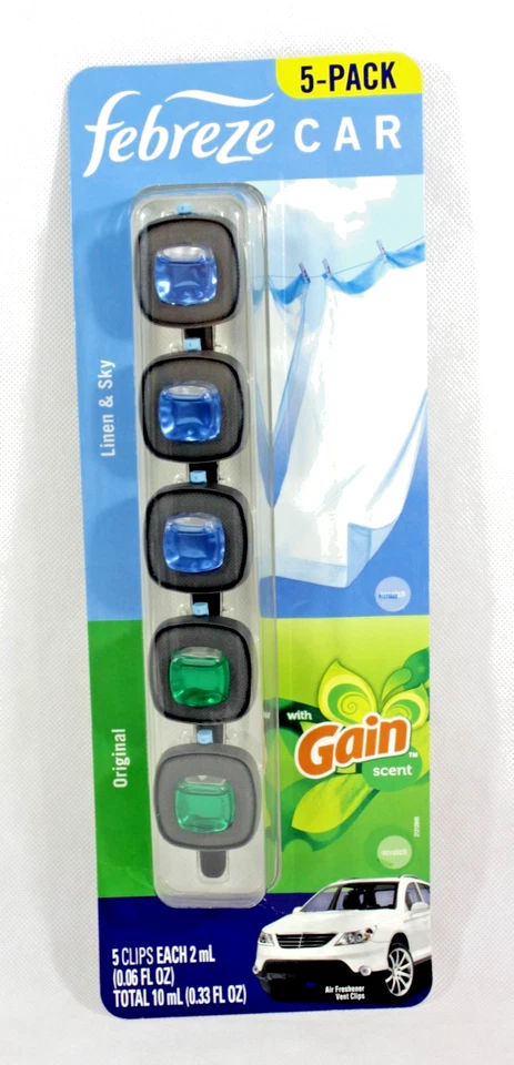 Ambientador 5ct Febreze Clips Ventilación Coche 10ml Nuevo Sellado Envío Nacional Gratis Foto 1 de 1