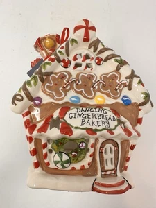 Blue Sky Clayworks Christmas Dancing Gingerbread Bakery Candle House,  2012 - Picture 1 of 10