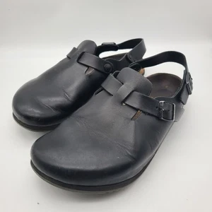 Birkenstock Tokio Super Grip Clogs Black Leather Womens Size US 9-9.5 EU 40 - Picture 1 of 6