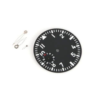 38.9mm Green Luminous Black Watch Dial Face +Hands Pins For ETA 6497 Movement - Picture 1 of 10