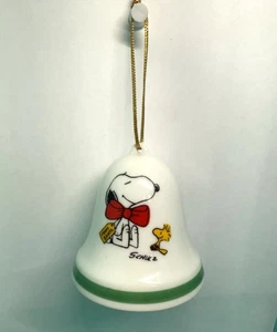 Campana di Natale Vintage 1976 Hallmark Peanuts Snoopy Ornamento Charles Schulz - Foto 1 di 6