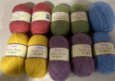 HERRSCHNERS Lote de 10 Ositos de Peluche Brillantes Hilo 5 Colores NUEVO Foto 1 de 4