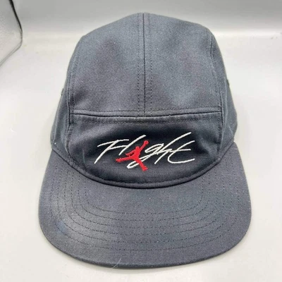 Chapéu Air Jordan Flight 5 painel masculino preto alça de saltador tampa traseira - Imagem 1 de 4