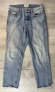 Zara Authentic Denim By TRF Jean Hi Rise Blue Distressed Denim Cut Off 30X25.5 - Picture 1 of 20