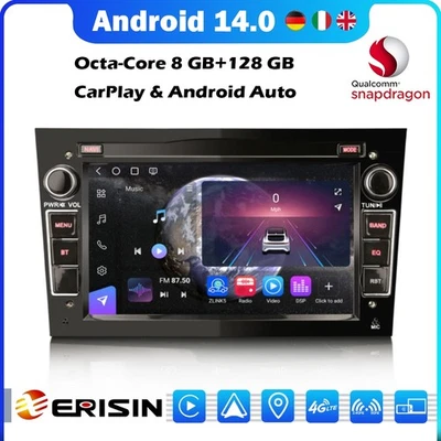 128GB Qualcomm Android 14 Autoradio DAB+Opel Astra H Corsa D/C Zafira B Meriva - Bild 1 von 4