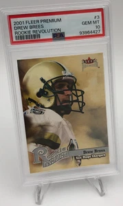 DREW BREES RC Card 2001 Fleer Premium ROOKIE REVOLUTION Saints PSA GEM MT 10 - Picture 1 of 10