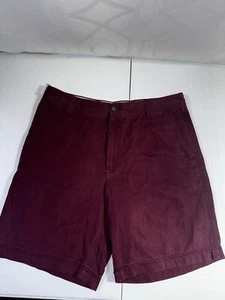 IZOD SALTWATER FLACHE VORDERSEITE weinrot CHINO SHORTS HERREN GRÖSSE 36 NEU MIT ETIKETT - Bild 1 von 11