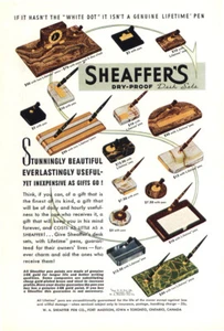 1938 Sheaffers Desk Sets: Stunningly Beautiful Vintage Print Ad - Picture 1 of 1