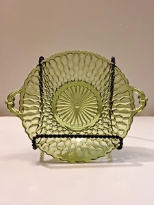 Ornate Green Glass Dish - Picture 1 of 2