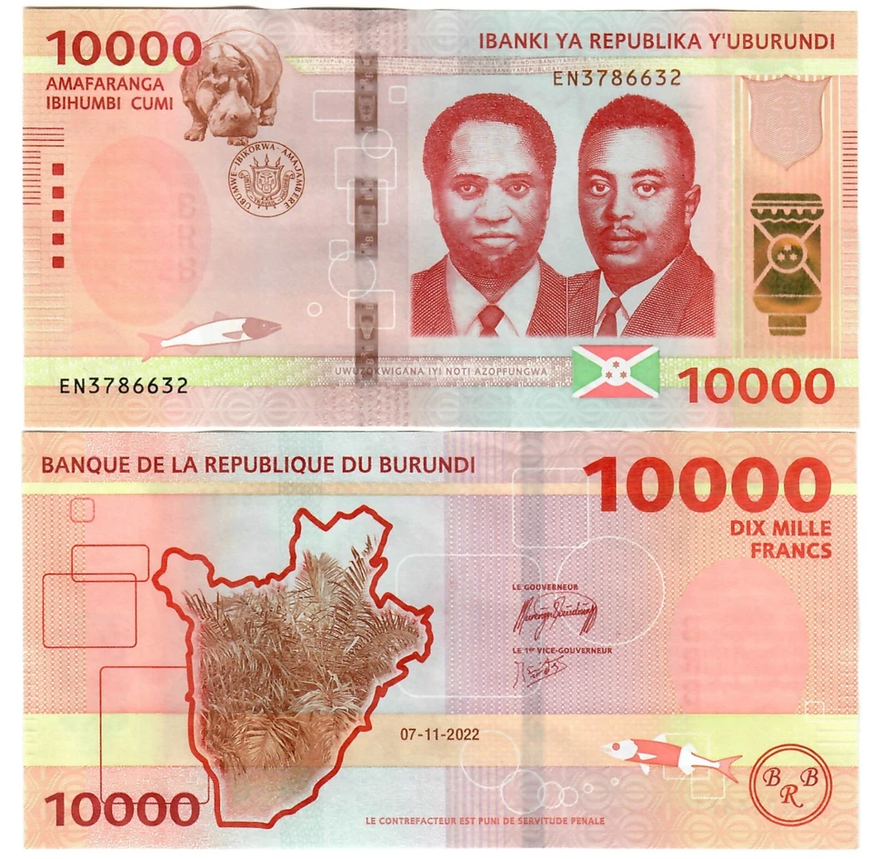 Burundi 10000 Francs 2022 (2023) UNC - Image 1 of 1