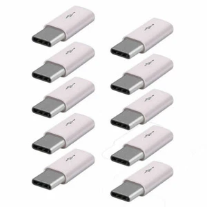 10 x Micro USB to USB 3.1 Type-C USB Data Adapter For 3 Tablets Usef - Photo 1 sur 6