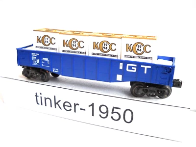 Gondola Car W/Crates K-90005 KCC 1994 GTW O Gauge - Image 1 of 4