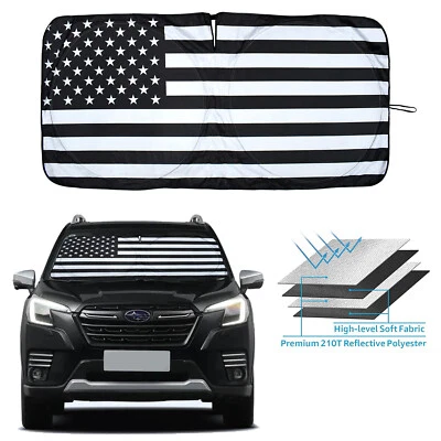 Para Subaru Forester 2024 Grande Bandera de Estados Unidos Parabrisas Parasol Protector Cubierta Visera Foto 1 de 4