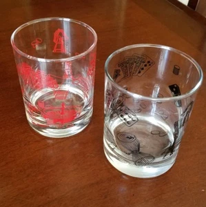 Set of 2 Home Essentials and Ocean Glasses Las Vegas Theme - Picture 1 of 3