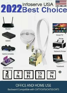 15Ft RJ45 Cat8 Ethernet Cable( 2Ft,5ft,10ft,15ft) Cat8 Network Ethernet Cable* - Picture 1 of 7