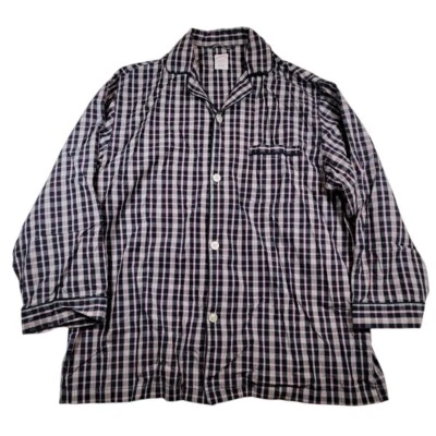 Brooks Brothers Men's Plaid Pajama Top Sz XL Cotton Button Up - Image 1 of 4