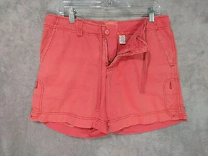 Vintage American Eagle Shorts Womens 8 Peach Bermuda Cotton Mid Rise Drawstring - Picture 1 of 8