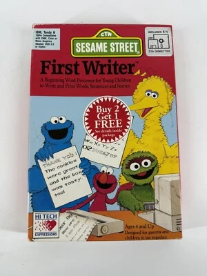 Sesame Street First Writer: A Beginning Word Processor for Children IBM Game EUC - Image 1 of 4