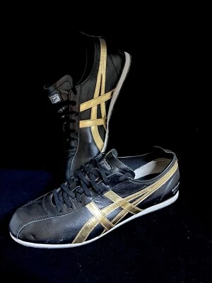 Onitsuka Tiger Injector DX Black Gold EU 45 USA 10 UK 11 Deluxe Premium Retro - Imagen 1 de 4