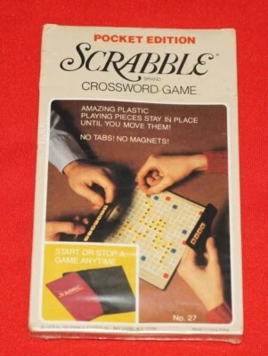Vintage 1978 Scrabble Pocket Edition #27 Crossword Game Brand New Sealed - Image 1 of 3