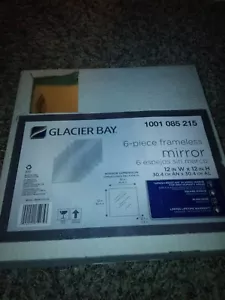 GLACIER BAY NEW Home Gym Mirror Tiles 12'' x 12'' Glass Frameless Mirror (6 PCS) - Picture 1 of 3