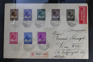 Dec 2 1936 FDC Belgium VF Cover to Austria Used Stamps WW2 - Picture 1 of 2