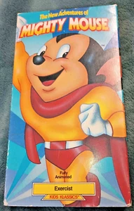 Vintage Mighty Mouse Exercist VHS 1988 Video Tape Kids Classics Rare - Picture 1 of 2