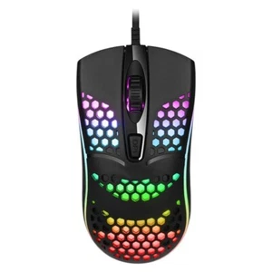 Wired Gaming Mouse USB 7 LED Backlit Hollow 4D Optical Mice for PC Laptop Office - Picture 1 of 11
