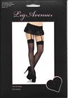 Two Leg Avenue Sheer Black Thigh High Nylon Stockings One Size Style 1001