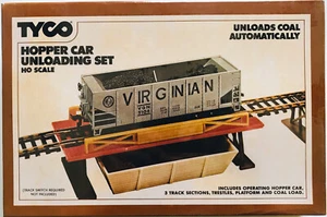 Tyco  HO Scale Hopper Car Unloading Set#862 UNLOADS COAL AUTOMATICALLY Sealed - Picture 1 of 5