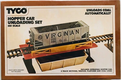 Tyco  HO Scale Hopper Car Unloading Set#862 UNLOADS COAL AUTOMATICALLY Sealed - Image 1 of 4