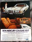 1974 Mercury Cougar Xr-7 Magazine Ad "...It's Like Nobody Else's Car"