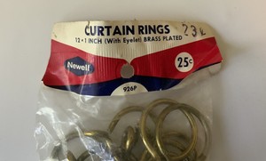 Newell 1 Inch Brass Plated Curtain Rings With Eyelet