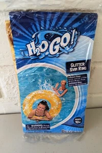 Brand New H2O Go! Gold Glitter Pool / Beach Swim Ring Float By Bestway Ages 10+ - Picture 1 of 4