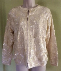 White Jacket Sequin size 38 - Picture 1 of 7