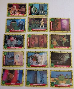 14 Vintage 1989 Teenage Mutant Ninja Turtles Trading Cards Lot 1980s - Picture 1 of 8
