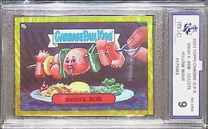 Topps 2023 Chrome Garbage Pail Kids Shish K. Bob Yellow Wave 157/275 MGC 9 - Picture 1 of 4