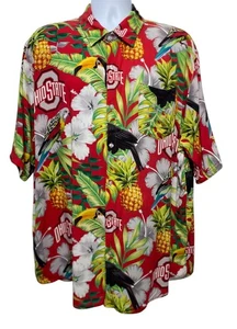 Ohio State Buckeyes Hawaiihemd Herren 2XL rot NCAA College Football Aloha - Bild 1 von 12