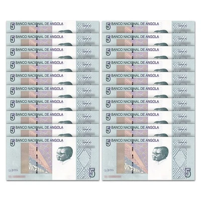Angola 5 Kwanzas, 2012(2017), Pick#151A, Lot of 20 pcs, UNC - Image 1 of 2