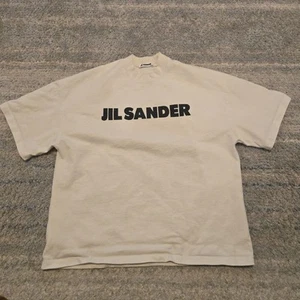 JIL SANDER Short sleeve T-shirt crew neck Off white cotton Oversized medium - Bild 1 von 7