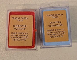 Vintage SOYGLO Candle Co Melts Christmas Splendor & Country Clothesline-set Of 2 - Picture 1 of 3