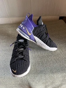 LeBron James Black & Purple Nike Shoes Size 4.5 Youth - Picture 1 of 13