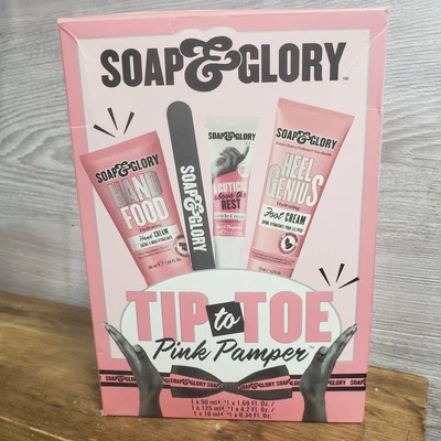 Soap & Glory 4 Piece Gift Set TIP to TOE - PINK PAMPER - read - Image 1 of 3