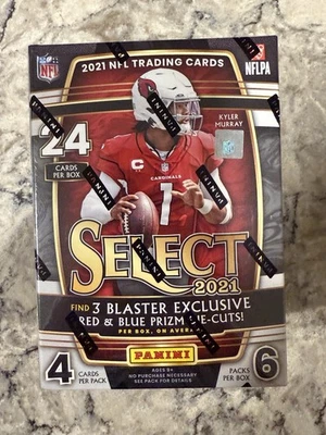 Panini 2021 Select NFL Trading Cards Blaster Box - Red & Blue Prizm - Sealed New - Image 1 of 4